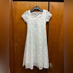 Lace White Dress